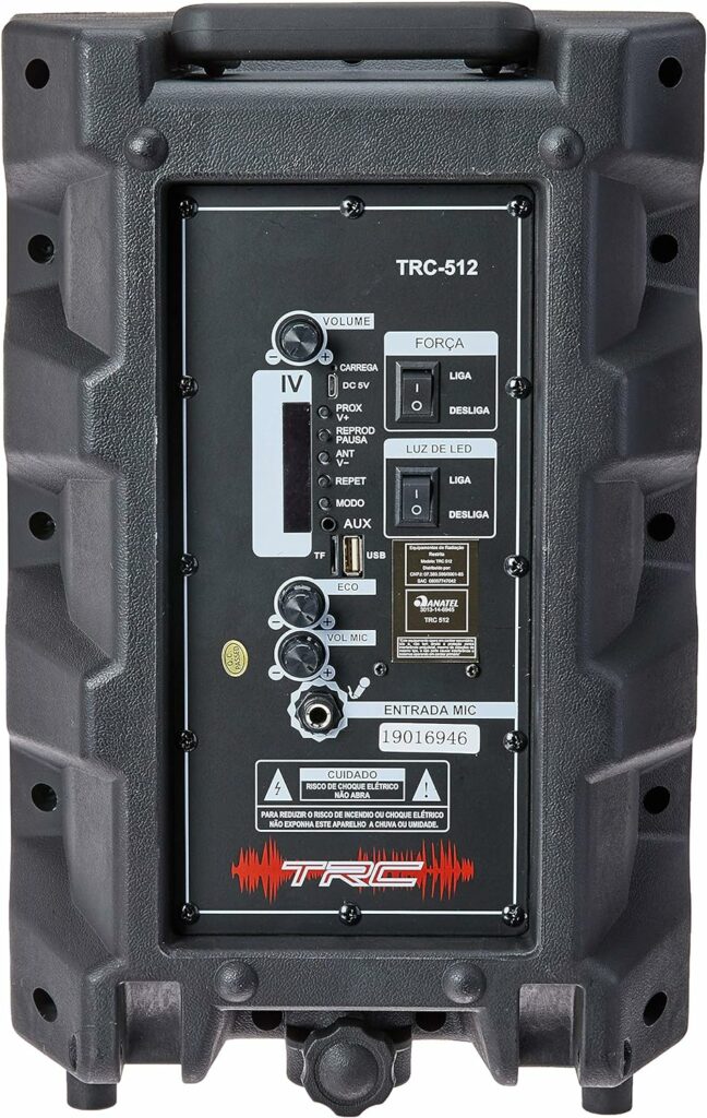 Painel de Botões Caixa de som amplificada TRC 512